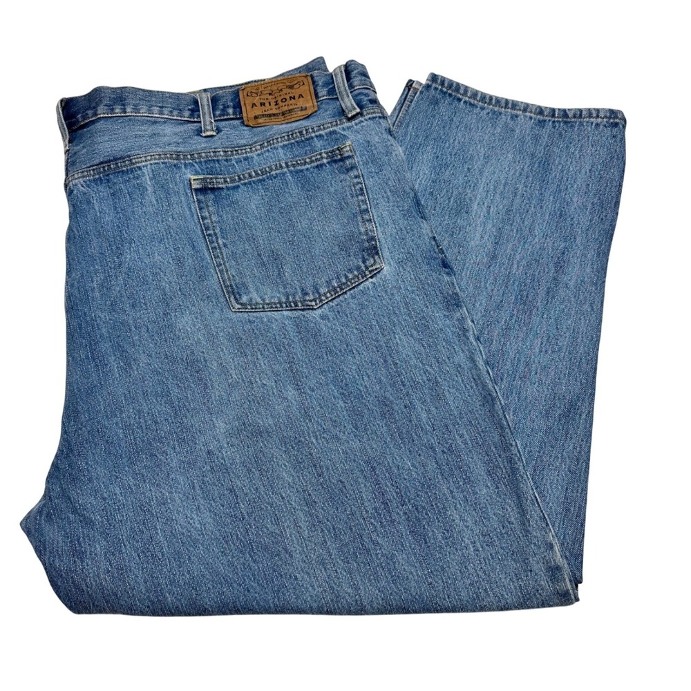 Arizona Jean Company Men's Relaxed Fit Blue Denim Jeans 52x30
